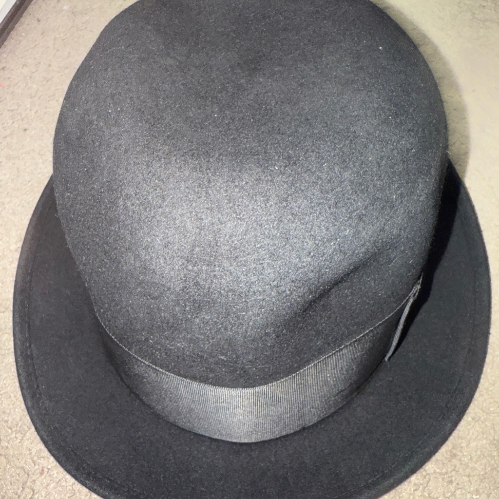 Vintage Knox Fifth Avenue New York Black Fedora Hat Feather No Size